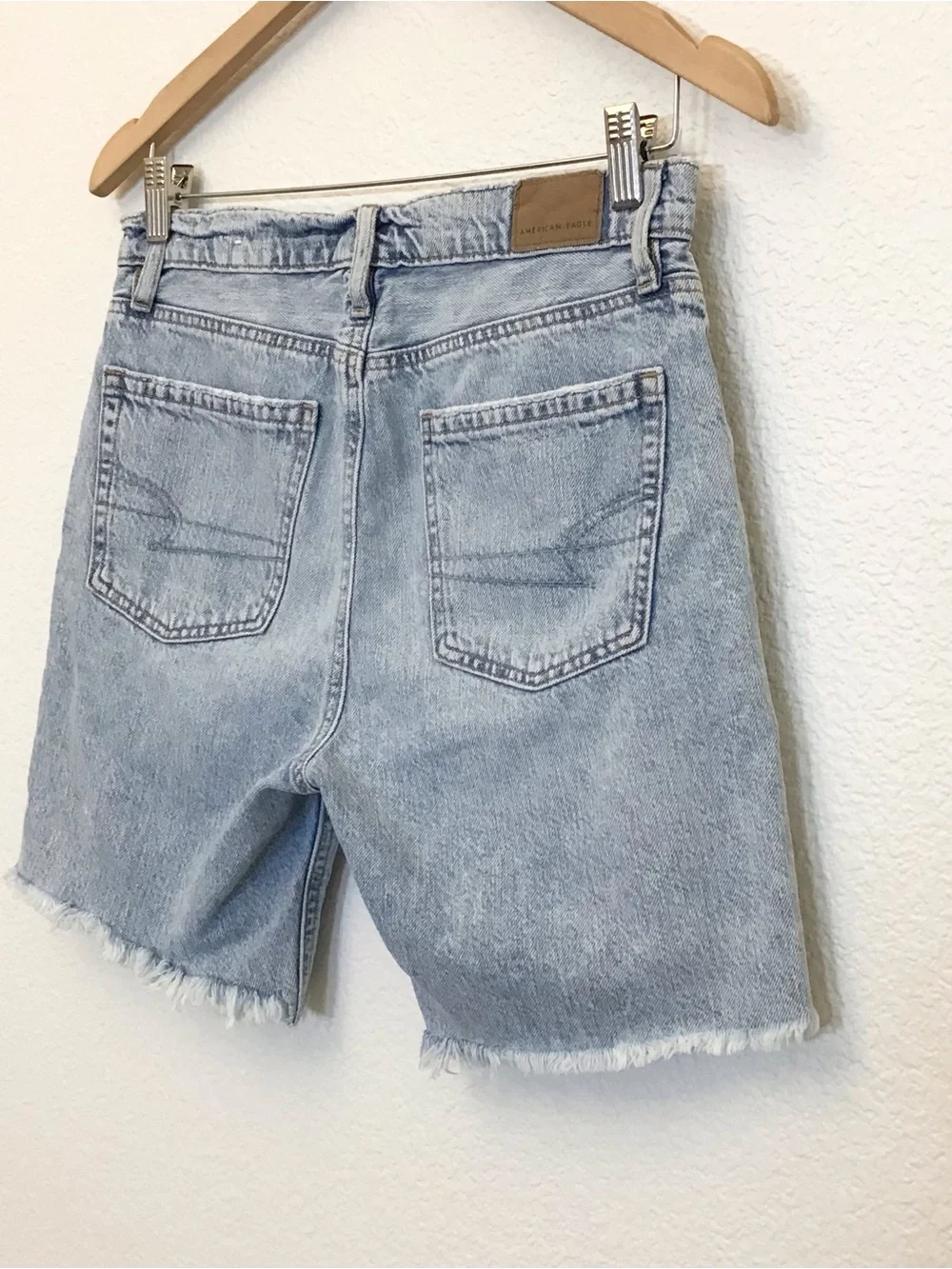 American Eagle 0 Skater Denim Shorts Women’s Baggy Relaxed Long 2022